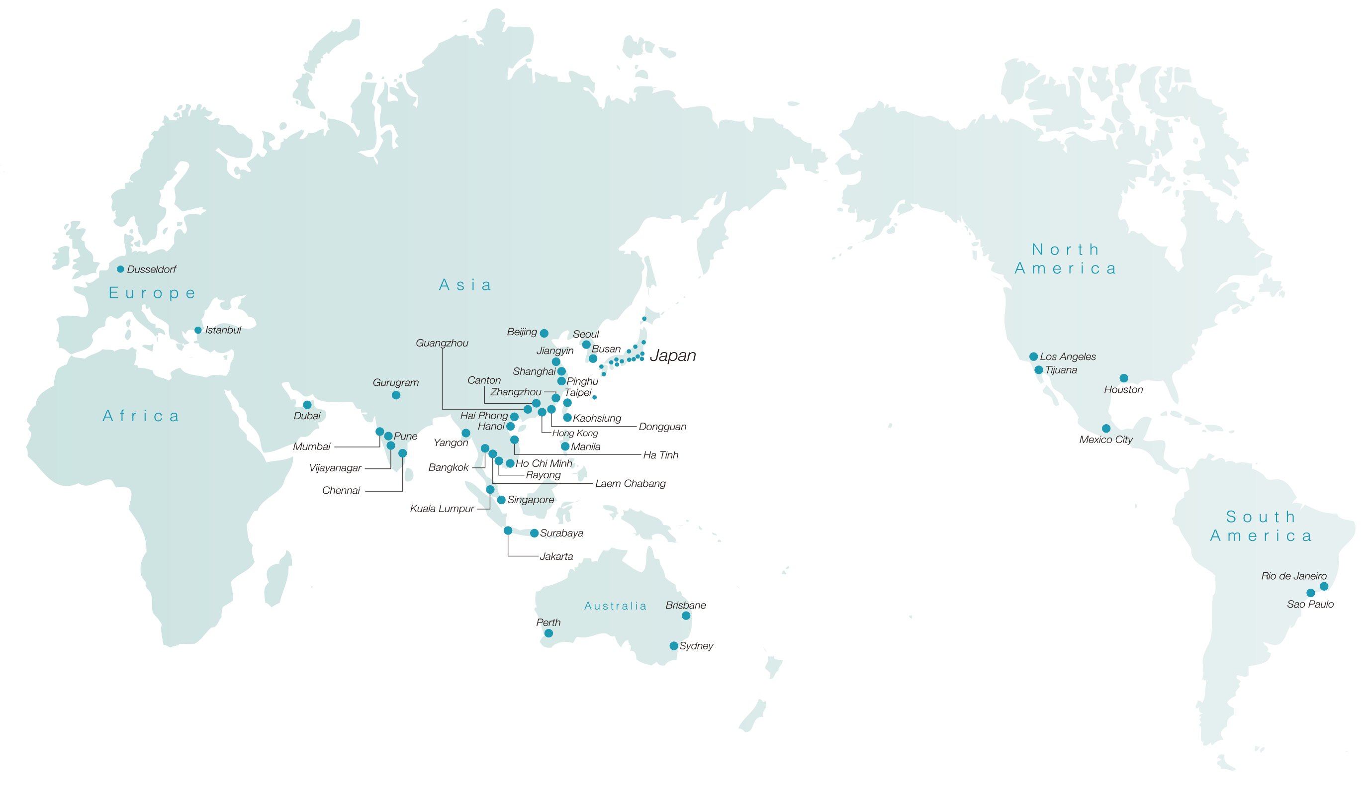 国内外97社のネットワークでグローバルに提供しています。